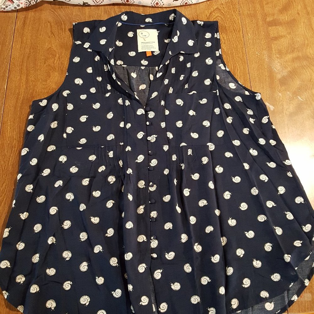 Sleeveless Tunic Length Blouse